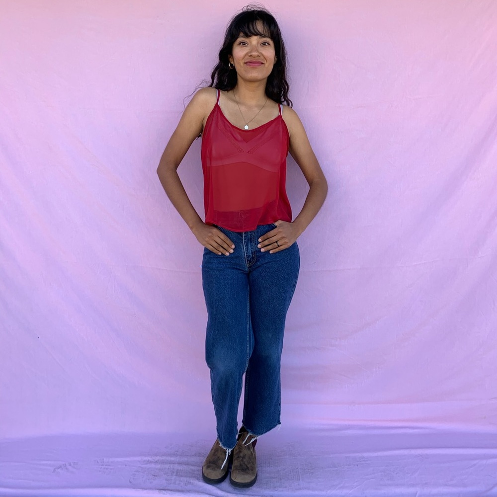 Chiffon American Apparel Cami Top - Picture 7 of 10